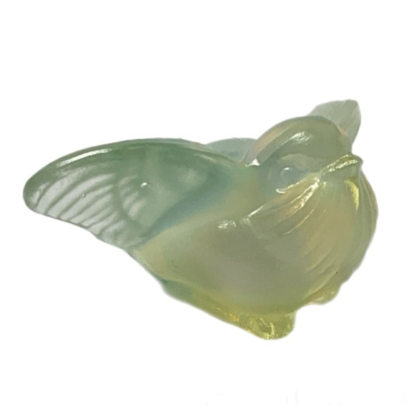 Sabino Opalescent Crystal Art Glass - Small Flying Bird - "Oiseur Batilleur" - Picture 2 of 8